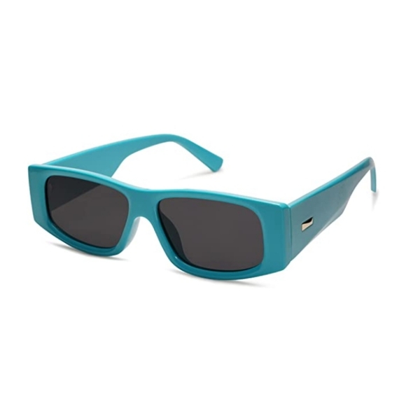 New Green Rectangle Polarized Sunglasses Fashion Trendy Narrow Square Sunnies